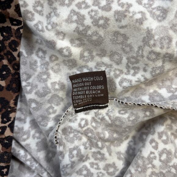J. McLaughlin leopard print nylon spandex 3/4 sleeve top size SMALL cheetah - Picture 6 of 7
